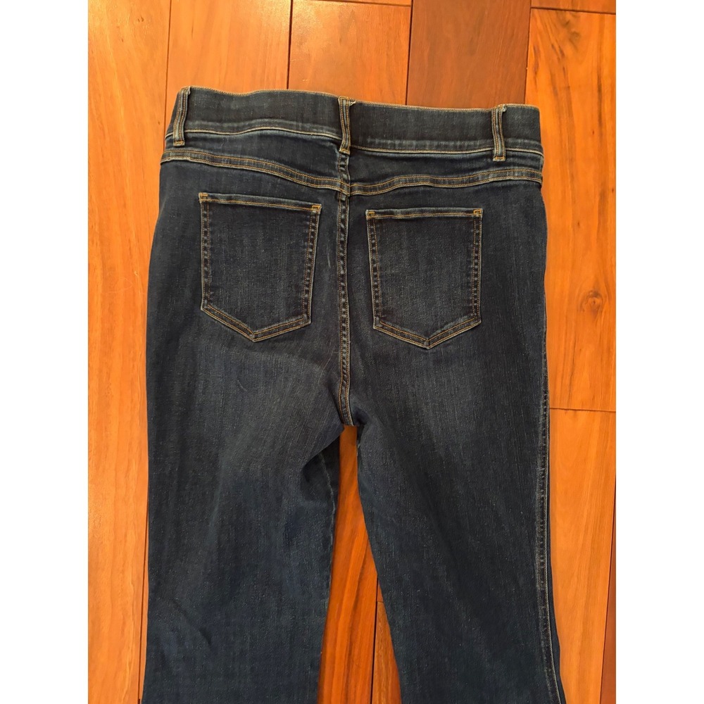 Spanx Flare Jeans Womens Dark Indigo High Rise Pull On Stretch Denim L/G - Picture 8 of 9